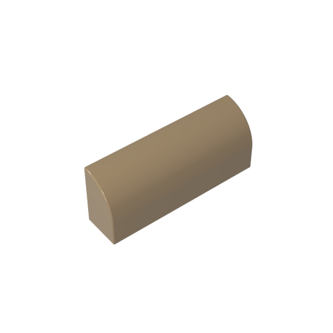 Gobricks,Brick Curved 1 x 4 x 1 1/3 No Studs, Curved Top,6191,10314