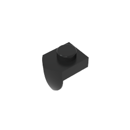 Gobricks,Plate Special 1 x 1 with Vertical Tooth,15070