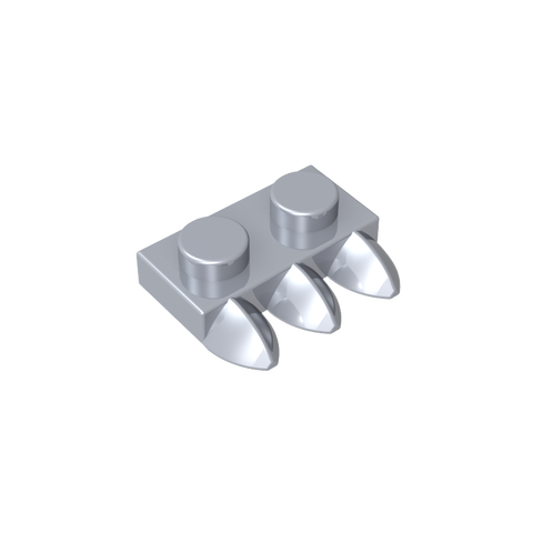 Gobricks,Plate Special 1 x 2 with Three Teeth [Tri-Tooth],15208