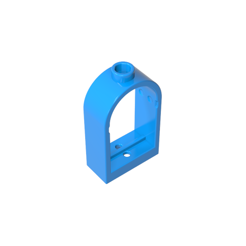 Gobricks,Window 1 x 2 x 2 2/3 with Rounded Top,30044
