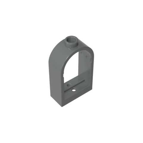 Gobricks,Window 1 x 2 x 2 2/3 with Rounded Top,30044