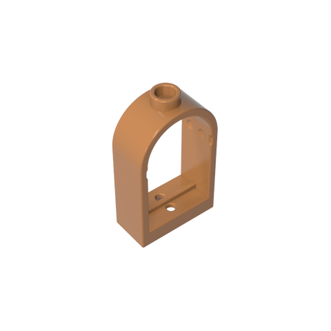 Gobricks,Window 1 x 2 x 2 2/3 with Rounded Top,30044