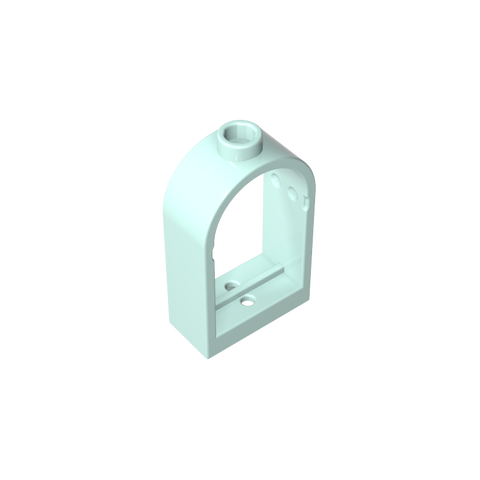 Gobricks,Window 1 x 2 x 2 2/3 with Rounded Top,30044