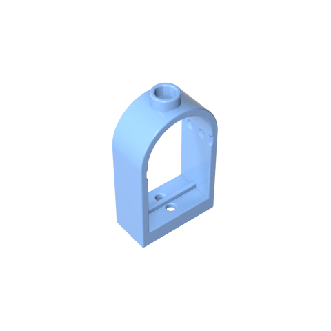 Gobricks,Window 1 x 2 x 2 2/3 with Rounded Top,30044
