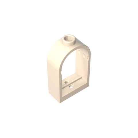 Gobricks,Window 1 x 2 x 2 2/3 with Rounded Top,30044