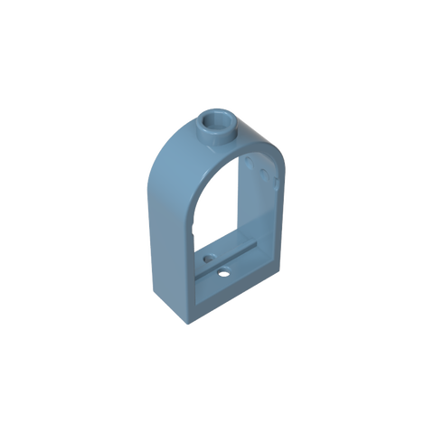 Gobricks,Window 1 x 2 x 2 2/3 with Rounded Top,30044