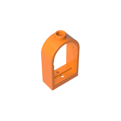 Gobricks,Window 1 x 2 x 2 2/3 with Rounded Top,30044