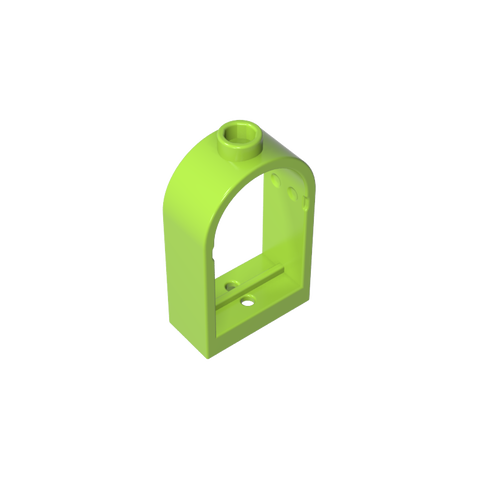 Gobricks,Window 1 x 2 x 2 2/3 with Rounded Top,30044
