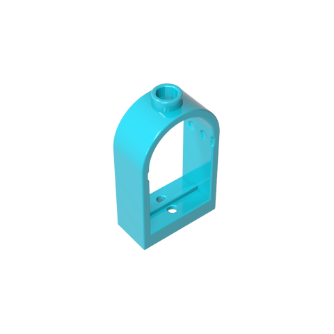 Gobricks,Window 1 x 2 x 2 2/3 with Rounded Top,30044