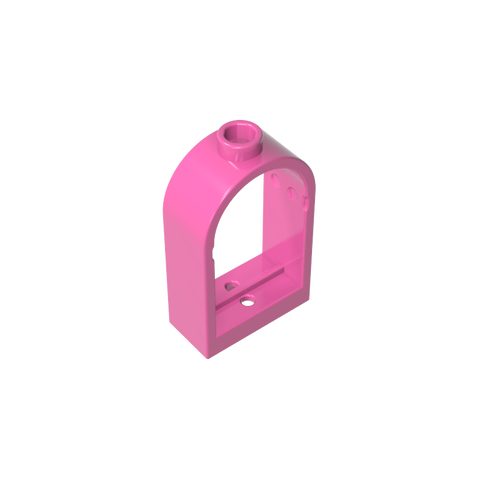 Gobricks,Window 1 x 2 x 2 2/3 with Rounded Top,30044