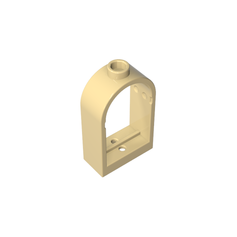 Gobricks,Window 1 x 2 x 2 2/3 with Rounded Top,30044