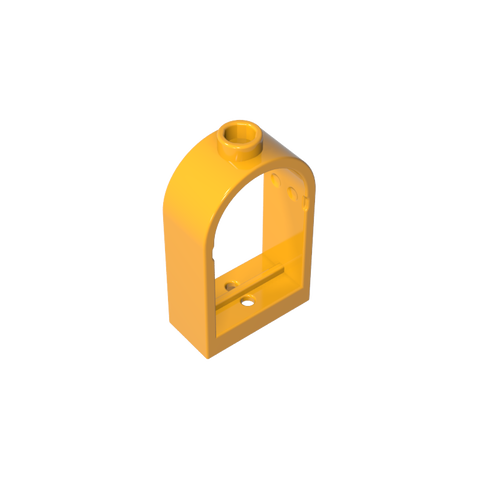 Gobricks,Window 1 x 2 x 2 2/3 with Rounded Top,30044