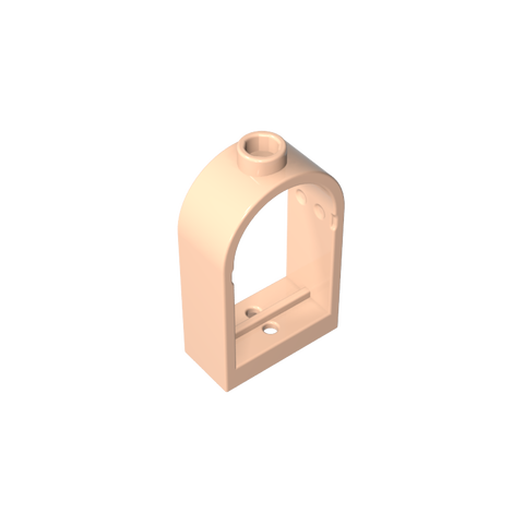 Gobricks,Window 1 x 2 x 2 2/3 with Rounded Top,30044