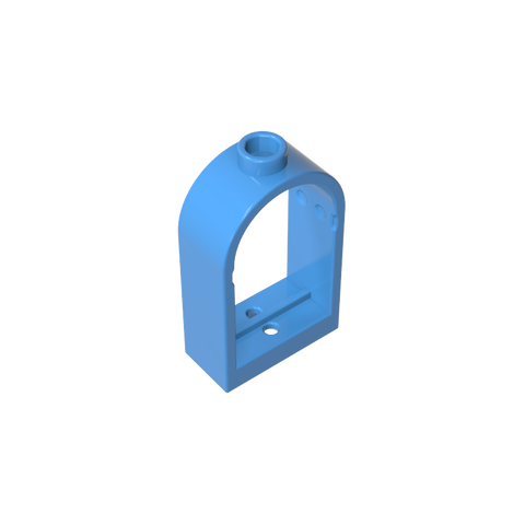 Gobricks,Window 1 x 2 x 2 2/3 with Rounded Top,30044