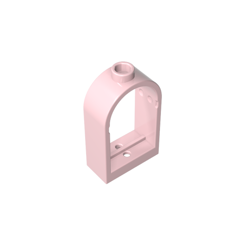 Gobricks,Window 1 x 2 x 2 2/3 with Rounded Top,30044