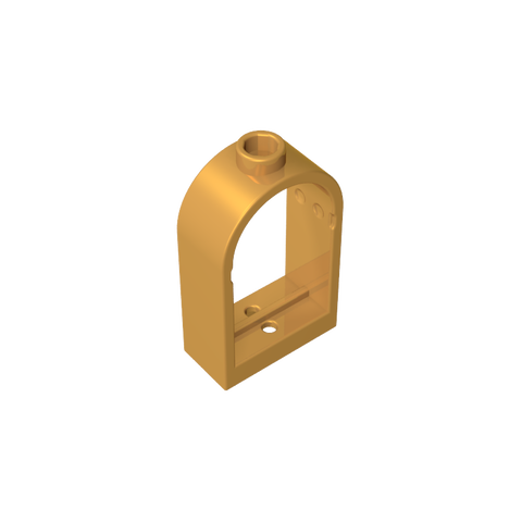 Gobricks,Window 1 x 2 x 2 2/3 with Rounded Top,30044