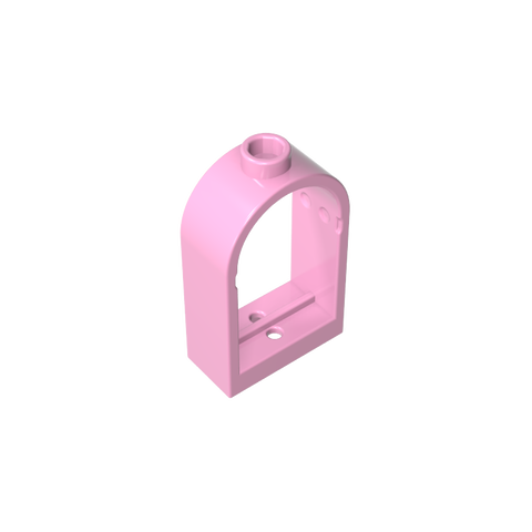 Gobricks,Window 1 x 2 x 2 2/3 with Rounded Top,30044
