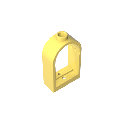 Gobricks,Window 1 x 2 x 2 2/3 with Rounded Top,30044