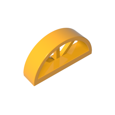 Gobricks,Window 1 x 4 x 1 2/3 with Spoked Rounded Top,20309