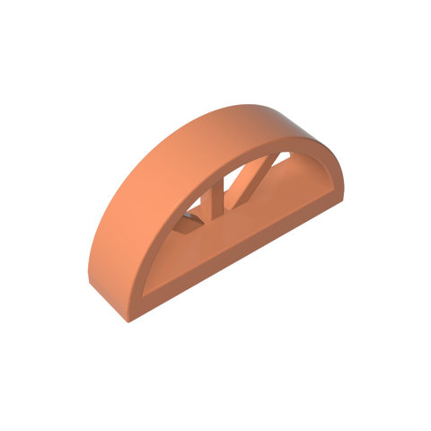 Gobricks,Window 1 x 4 x 1 2/3 with Spoked Rounded Top,20309