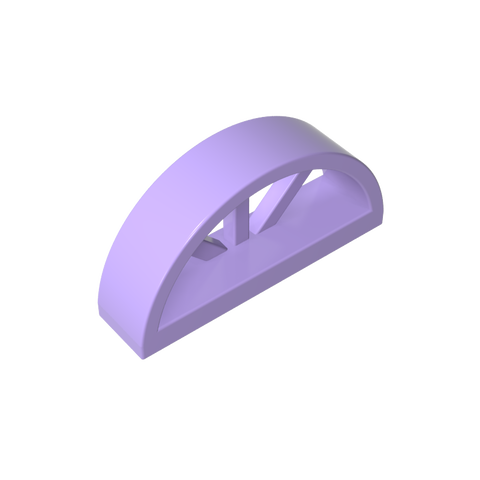 Gobricks,Window 1 x 4 x 1 2/3 with Spoked Rounded Top,20309