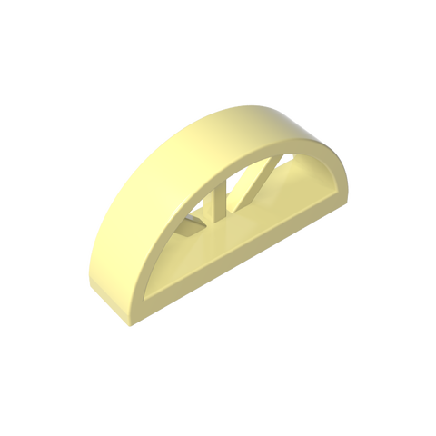 Gobricks,Window 1 x 4 x 1 2/3 with Spoked Rounded Top,20309