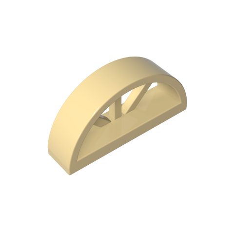 Gobricks,Window 1 x 4 x 1 2/3 with Spoked Rounded Top,20309
