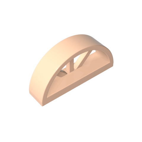 Gobricks,Window 1 x 4 x 1 2/3 with Spoked Rounded Top,20309