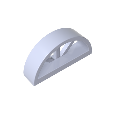 Gobricks,Window 1 x 4 x 1 2/3 with Spoked Rounded Top,20309
