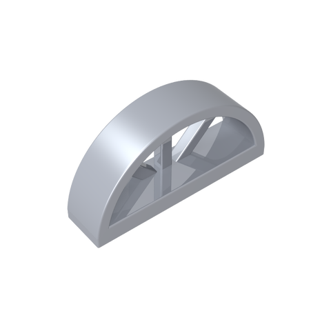 Gobricks,Window 1 x 4 x 1 2/3 with Spoked Rounded Top,20309