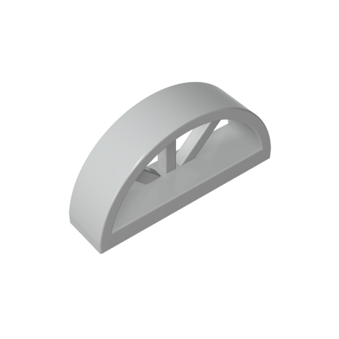 Gobricks,Window 1 x 4 x 1 2/3 with Spoked Rounded Top,20309