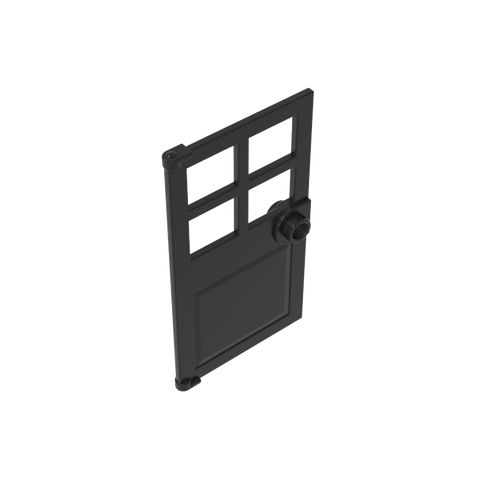 Gobricks,Door 1 x 4 x 6 with 4 Panes and Stud Handle,60623