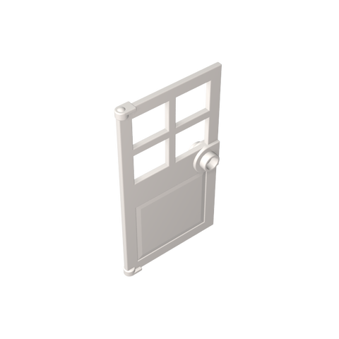 Gobricks,Door 1 x 4 x 6 with 4 Panes and Stud Handle,60623