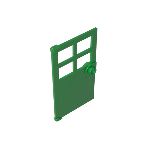 Gobricks,Door 1 x 4 x 6 with 4 Panes and Stud Handle,60623