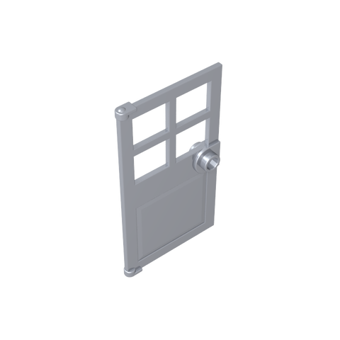 Gobricks,Door 1 x 4 x 6 with 4 Panes and Stud Handle,60623