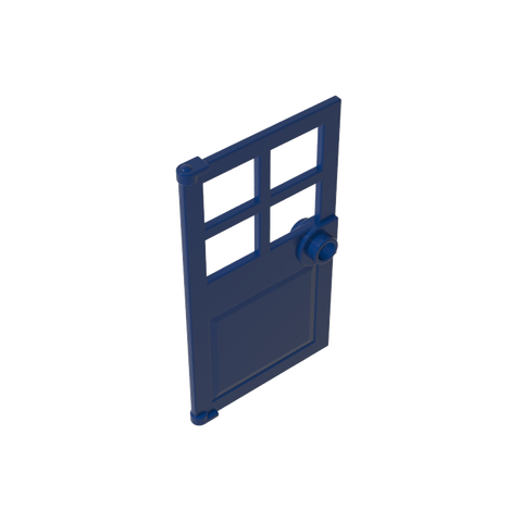 Gobricks,Door 1 x 4 x 6 with 4 Panes and Stud Handle,60623