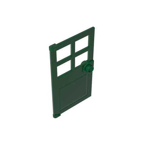 Gobricks,Door 1 x 4 x 6 with 4 Panes and Stud Handle,60623