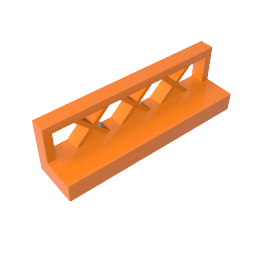 Gobricks,Fence 1 x 4 x 1,3633