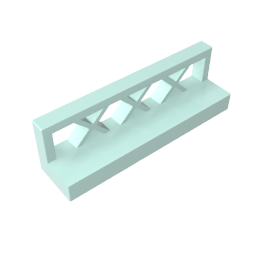Gobricks,Fence 1 x 4 x 1,3633