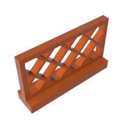 Gobricks,Fence 1 x 4 x 2,3185