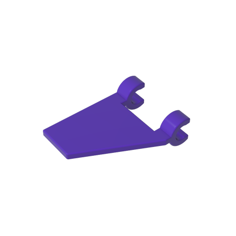 Gobricks,Flag 2 x 2 Trapezoid with 2 Clips [Thick U Clips],44676,80324