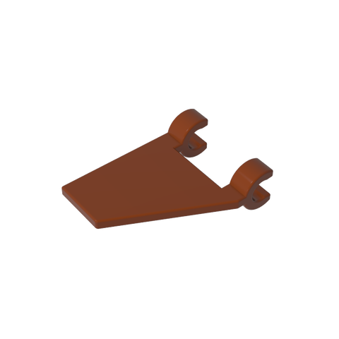 Gobricks,Flag 2 x 2 Trapezoid with 2 Clips [Thick U Clips],44676,80324