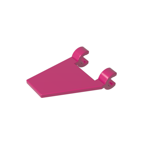 Gobricks,Flag 2 x 2 Trapezoid with 2 Clips [Thick U Clips],44676,80324