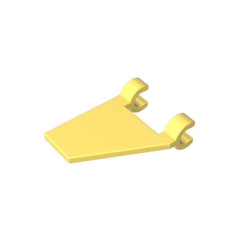 Gobricks,Flag 2 x 2 Trapezoid with 2 Clips [Thick U Clips],44676,80324
