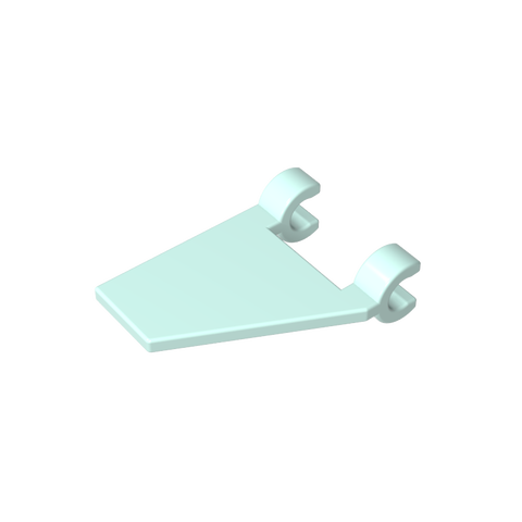 Gobricks,Flag 2 x 2 Trapezoid with 2 Clips [Thick U Clips],44676,80324