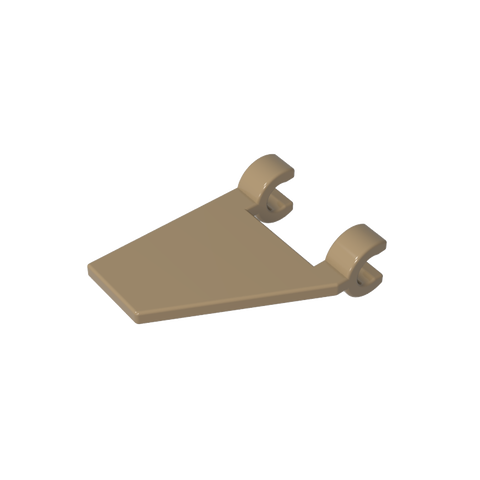 Gobricks,Flag 2 x 2 Trapezoid with 2 Clips [Thick U Clips],44676,80324