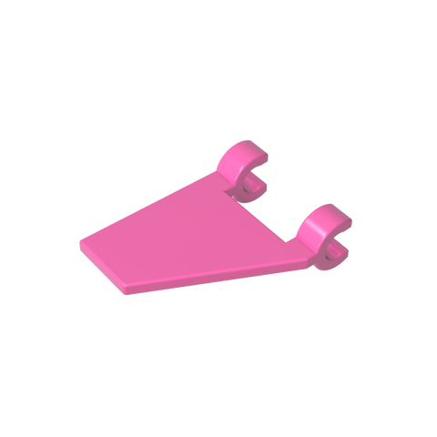 Gobricks,Flag 2 x 2 Trapezoid with 2 Clips [Thick U Clips],44676,80324