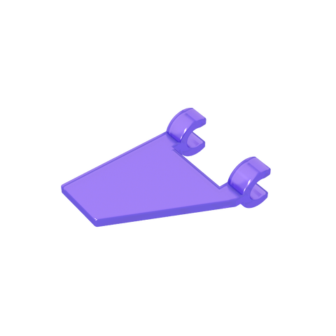 Gobricks,Flag 2 x 2 Trapezoid with 2 Clips [Thick U Clips],44676,80324