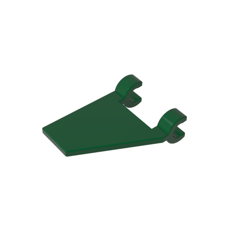 Gobricks,Flag 2 x 2 Trapezoid with 2 Clips [Thick U Clips],44676,80324