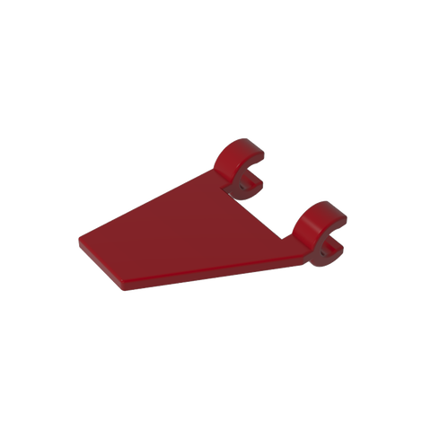 Gobricks,Flag 2 x 2 Trapezoid with 2 Clips [Thick U Clips],44676,80324